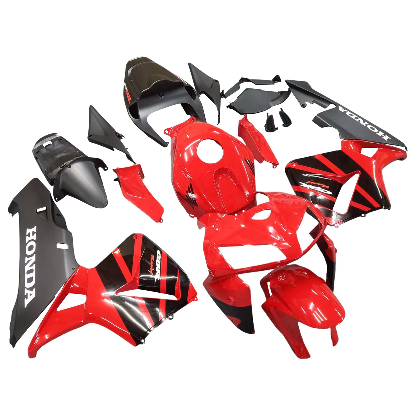 Carene 2005-2006 Honda CBR600 RR Rosso e Nero CBR Generico