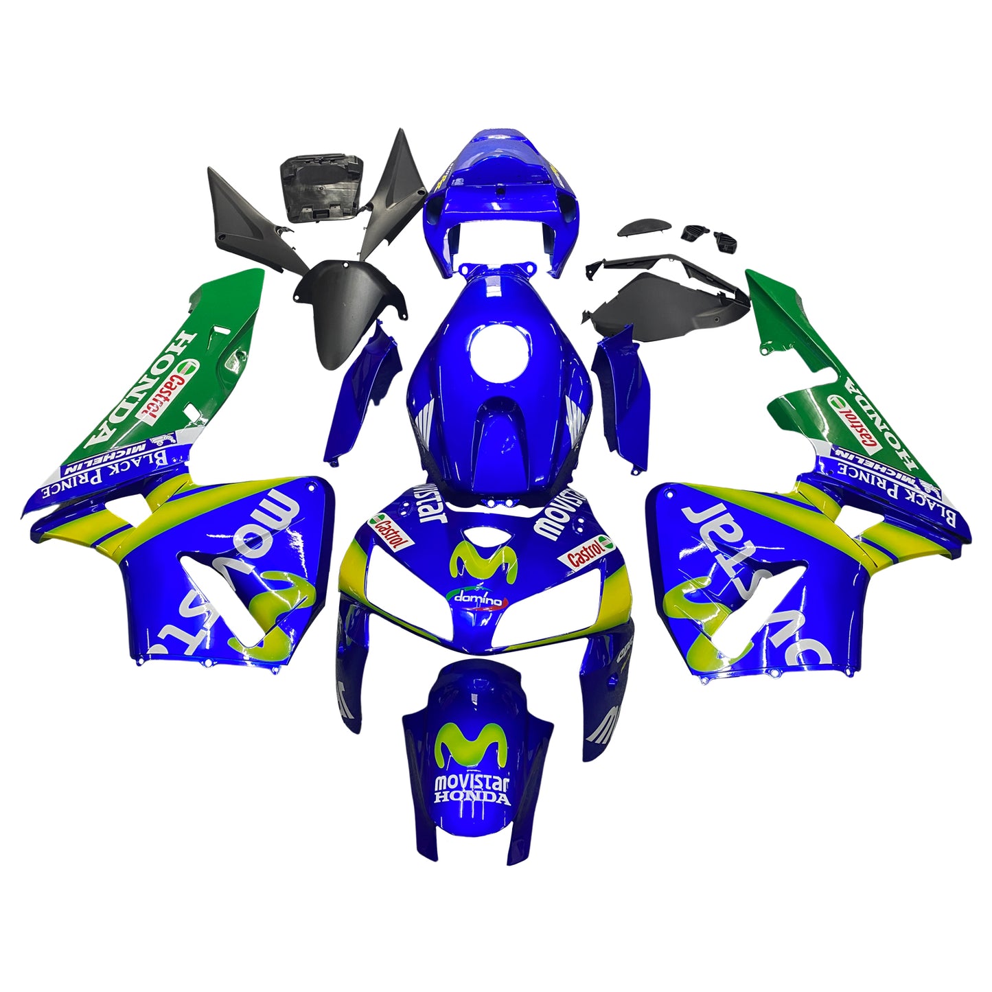 Per CBR600RR 2005-2006 Carrozzeria Carenatura ABS blu Set di plastica stampata ad iniezione Generico