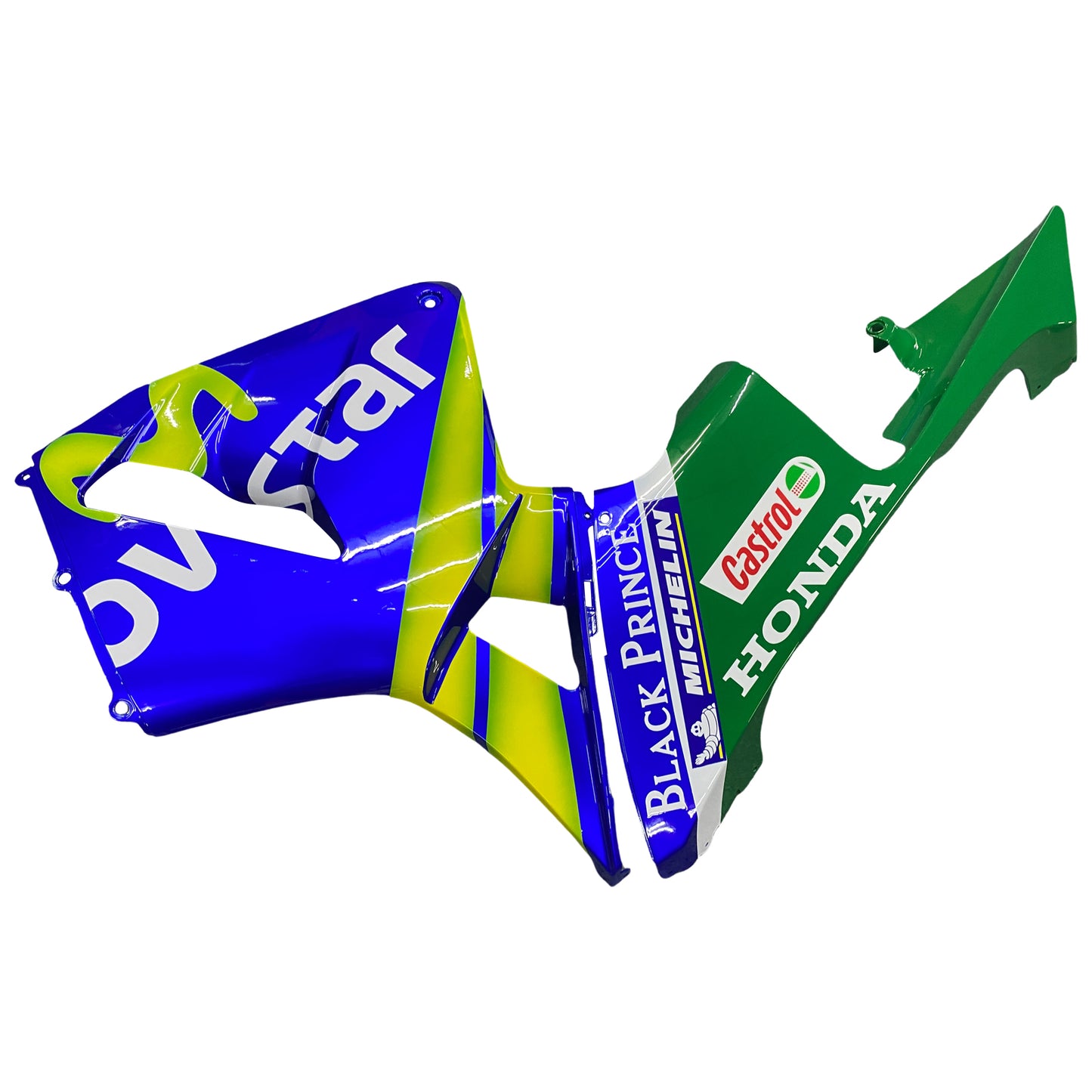 Carene 2005-2006 Honda CBR 600 RR Blu &amp; Verde Movistar Generico