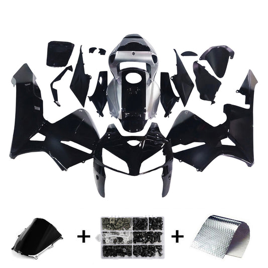 Carene 2005-2006 Honda CBR 600 RR Nero &amp; Argento SevenStars Racing Generic