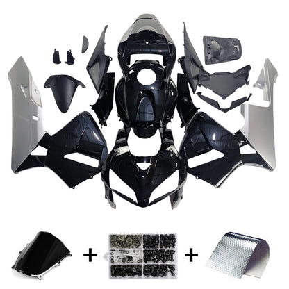Amotopart 2005-2006 Honda CBR600 Cladding Black & Sliver Kit