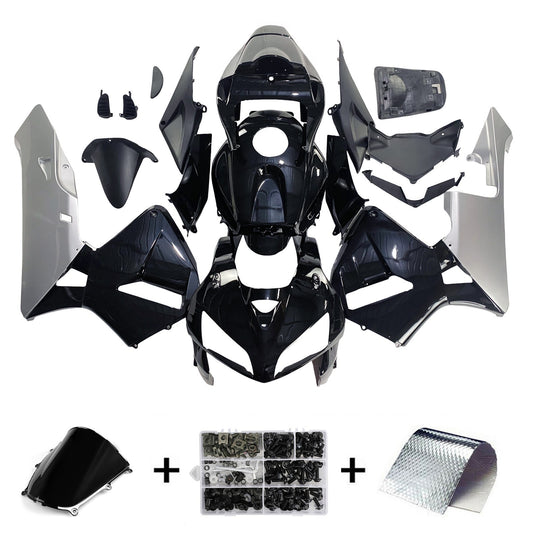 Amotopart 2005-2006 Honda CBR600 Cladding Black & Sliver Kit