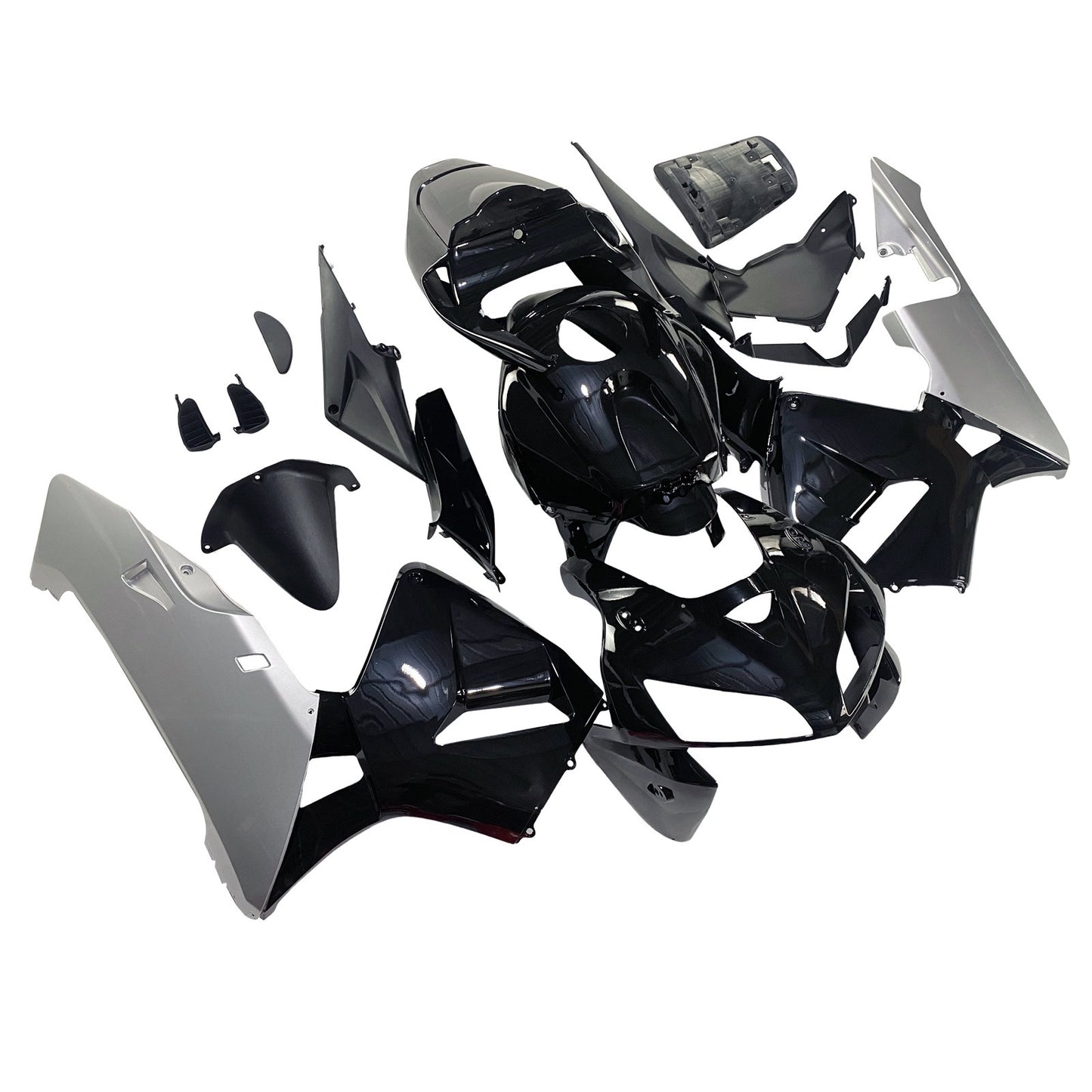 Amotopart 2005-2006 Honda CBR600 Cladding Black & Sliver Kit