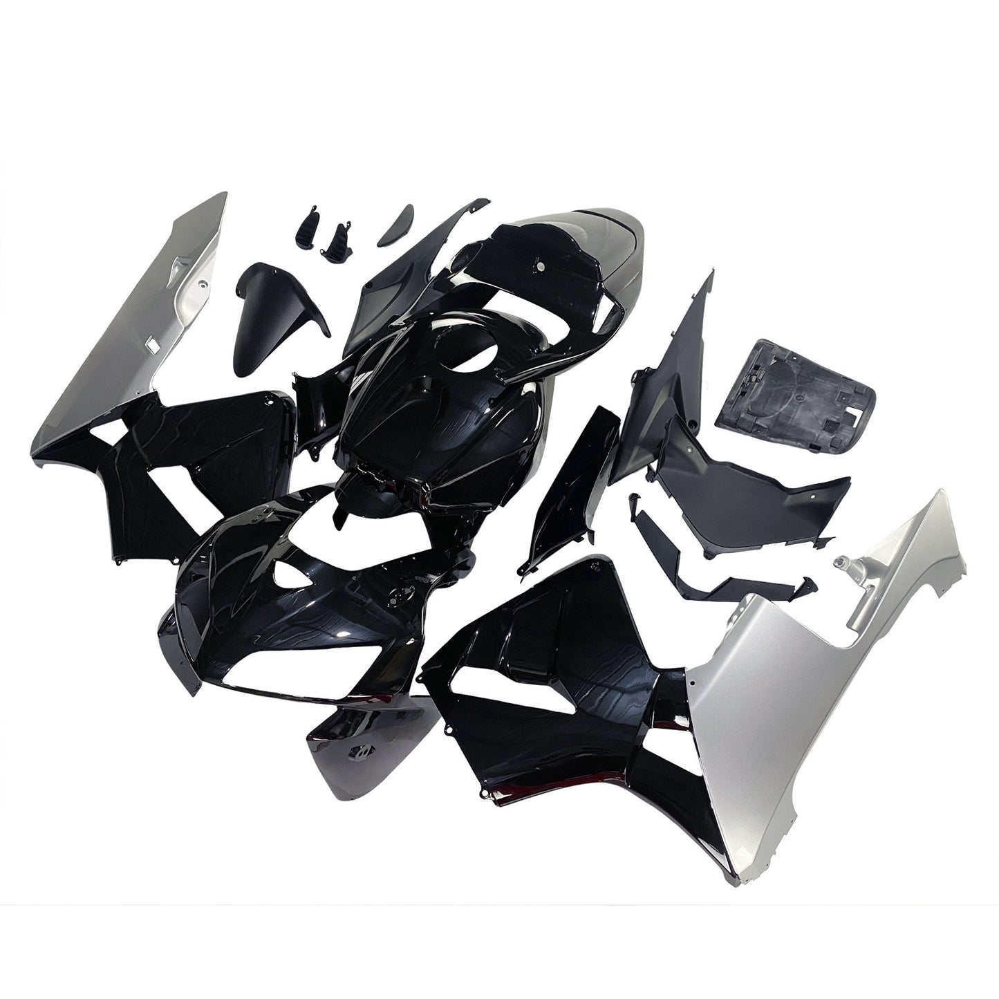 Amotopart 2005-2006 Honda CBR600 Cladding Black & Sliver Kit