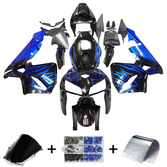 Carene 2005-2006 Honda CBR 600 RR Black & Blue Flame Racing Generico