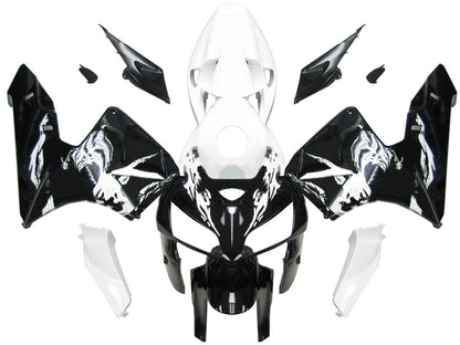 Carene 2005-2006 Honda CBR 600 RR Bianco & Nero Tribal Racing Generico