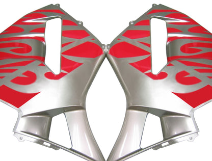 Carene 2005-2006 Honda CBR 600 RR Silver & Red Tribal Racing Generic