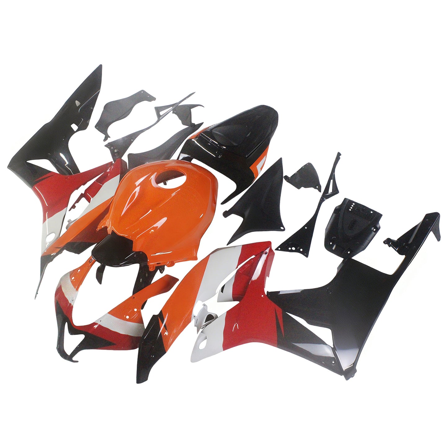 Amotopart 2007-2008 CBR600 Honda Disguise Kit arancione e nero