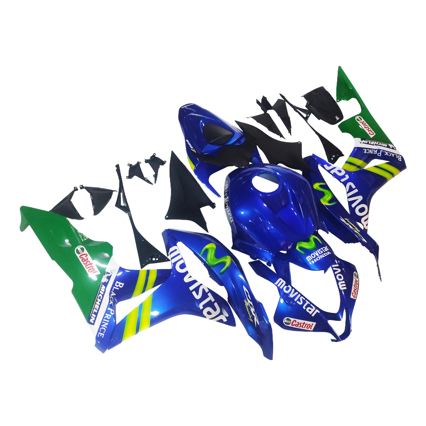 Carene 2007-2008 Honda CBR 600 RR Blu &amp; Verde Movistar Racing Generico