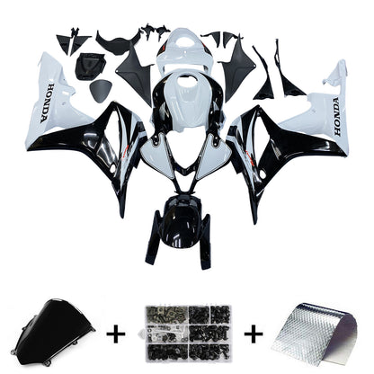 Carene 2007-2008 Honda CBR 600 RR Nero &amp; Bianco CBR Racing Generico