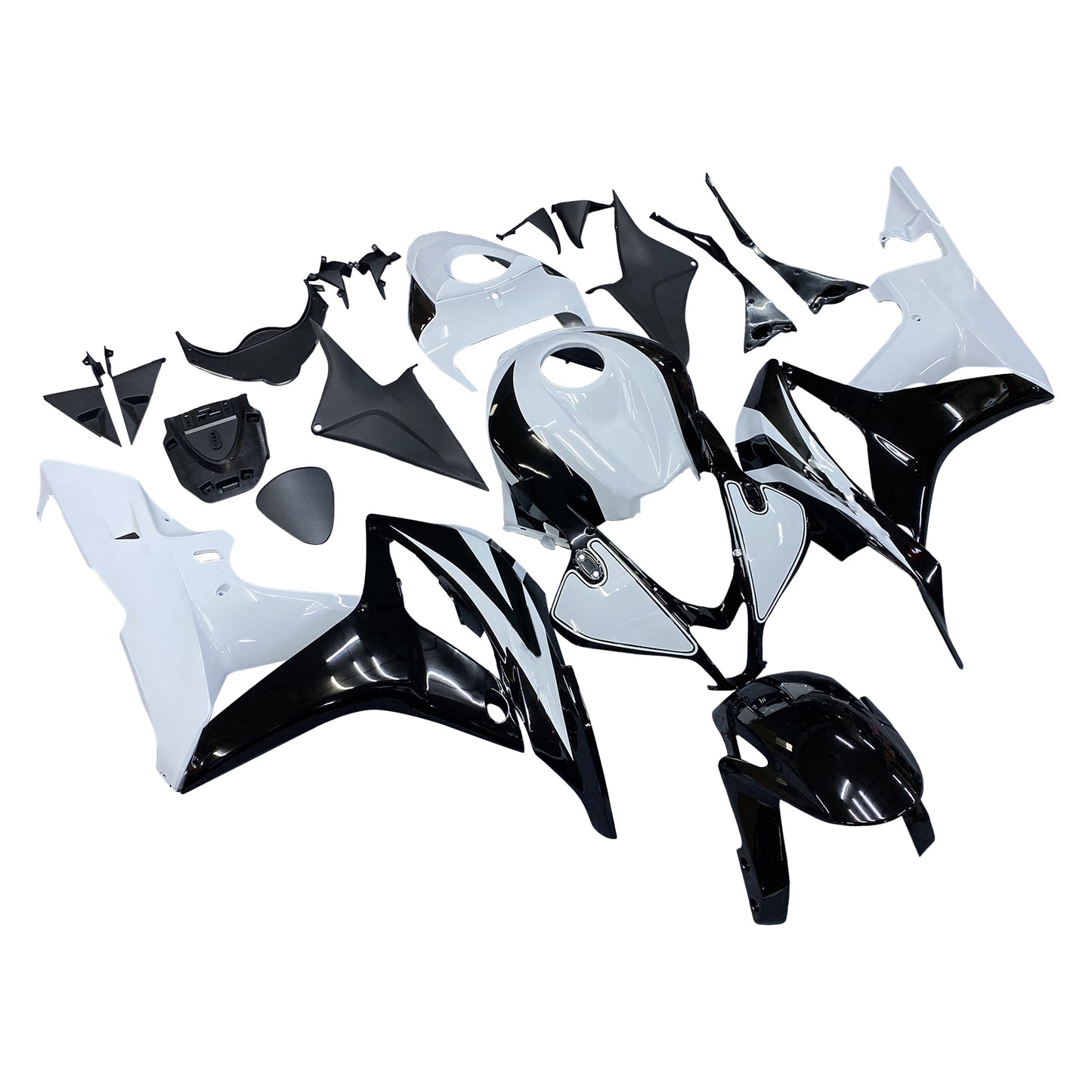 Amotopart Honda 2007-2008 CBR600rr Kit di paura nero bianco