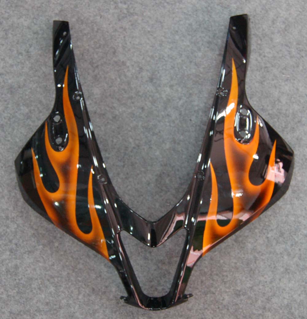 Carene 2007-2008 Honda CBR 600 RR Black & Orange Flame Racing Generico