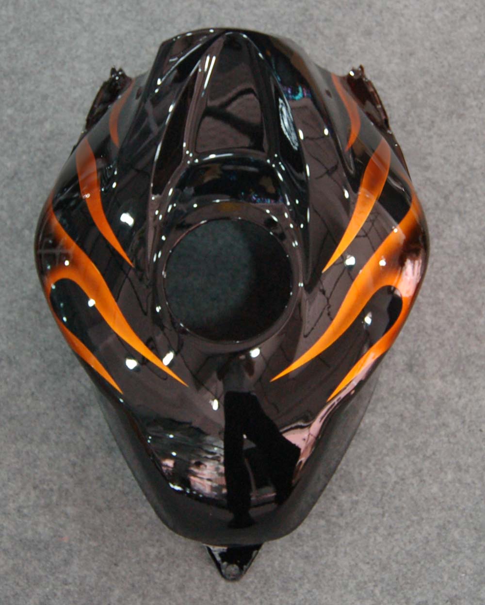 Carene 2007-2008 Honda CBR 600 RR Black & Orange Flame Racing Generico