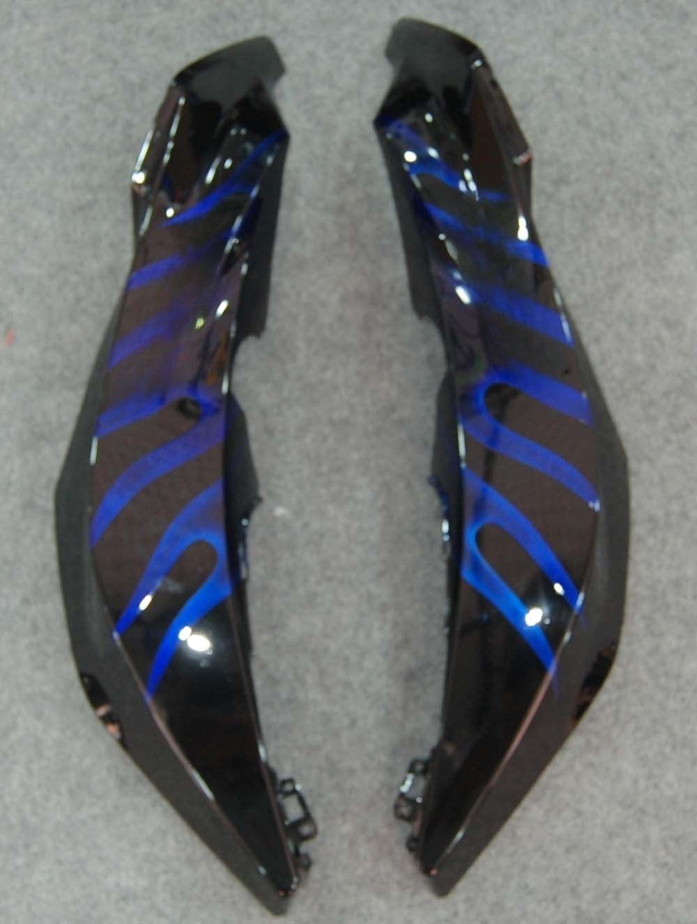 Carene 2007-2008 Honda CBR 600 RR Black &amp; Blue Flame Generico