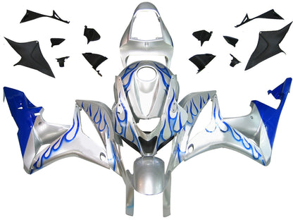 Carene 2007-2008 Honda CBR 600 RR Silver & Blue Flame Generico