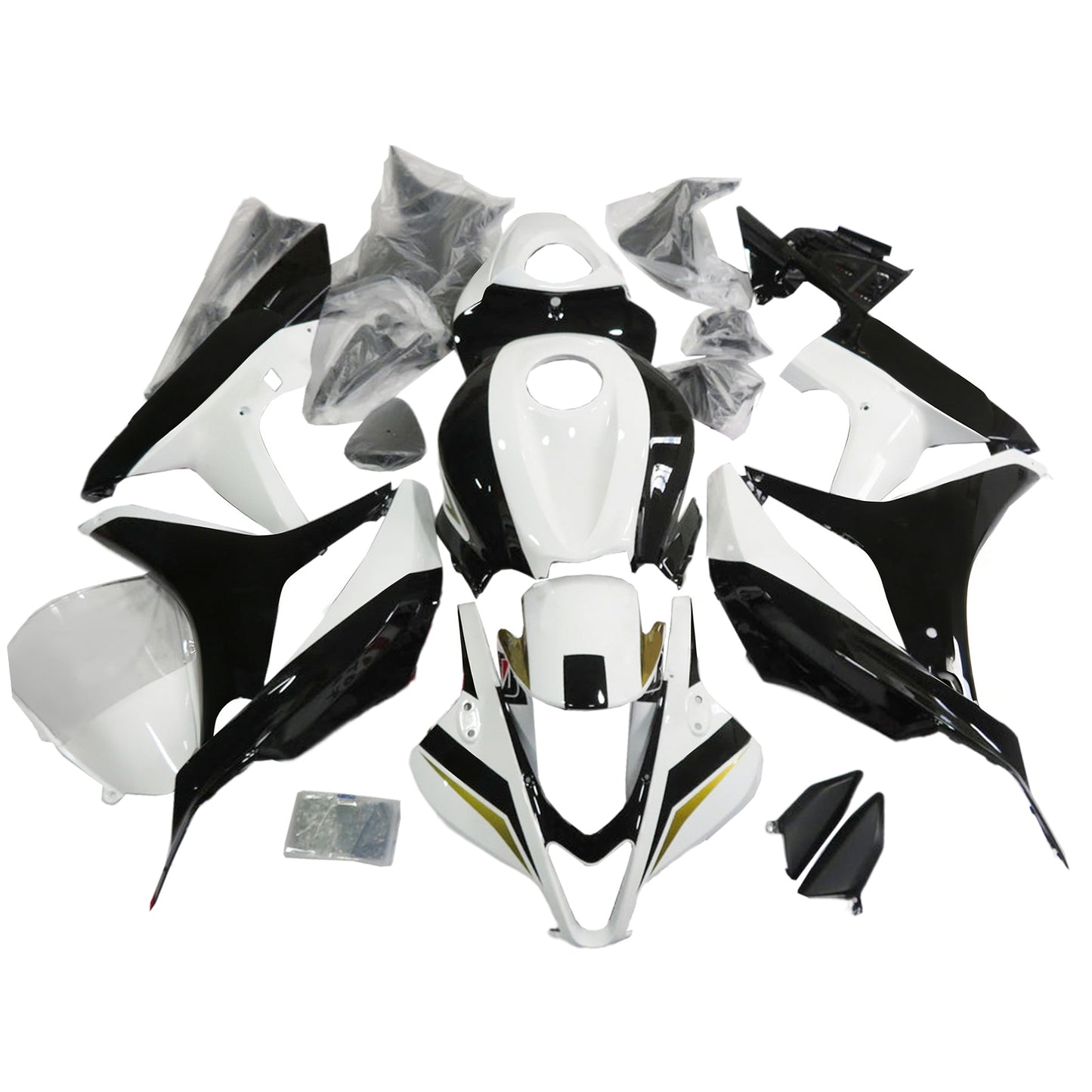 Amotopart 2007-2008 CBR600 Honda Disguise White & Black Kit