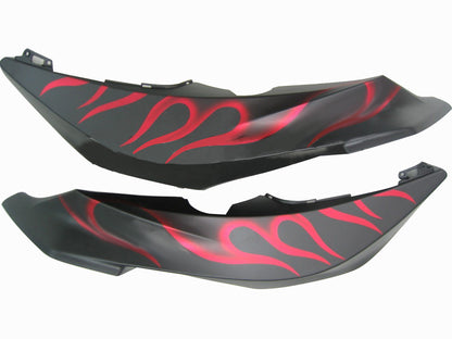 Carene 2007-2008 Honda CBR 600 RR Matte Black & Red Flame CBR Generic