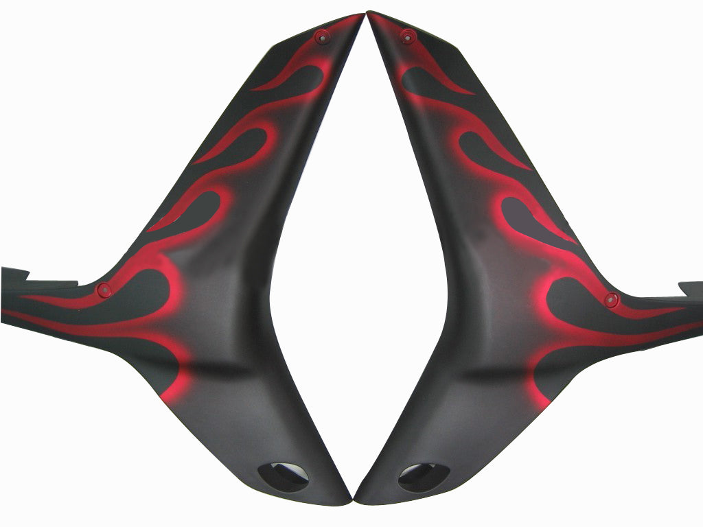 Carene 2007-2008 Honda CBR 600 RR Matte Black & Red Flame CBR Racing Generic