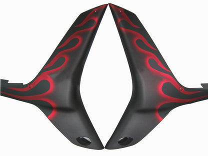 Carene 2007-2008 Honda CBR 600 RR Matte Black & Red Flame CBR Generic