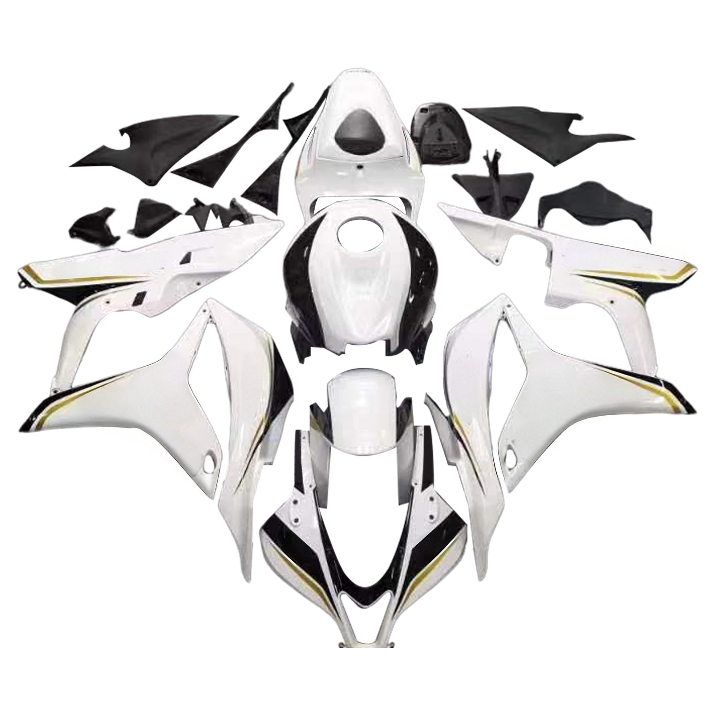 Carene 2007-2008 Honda CBR 600 RR Bianco &amp; Nero Playboy Generico