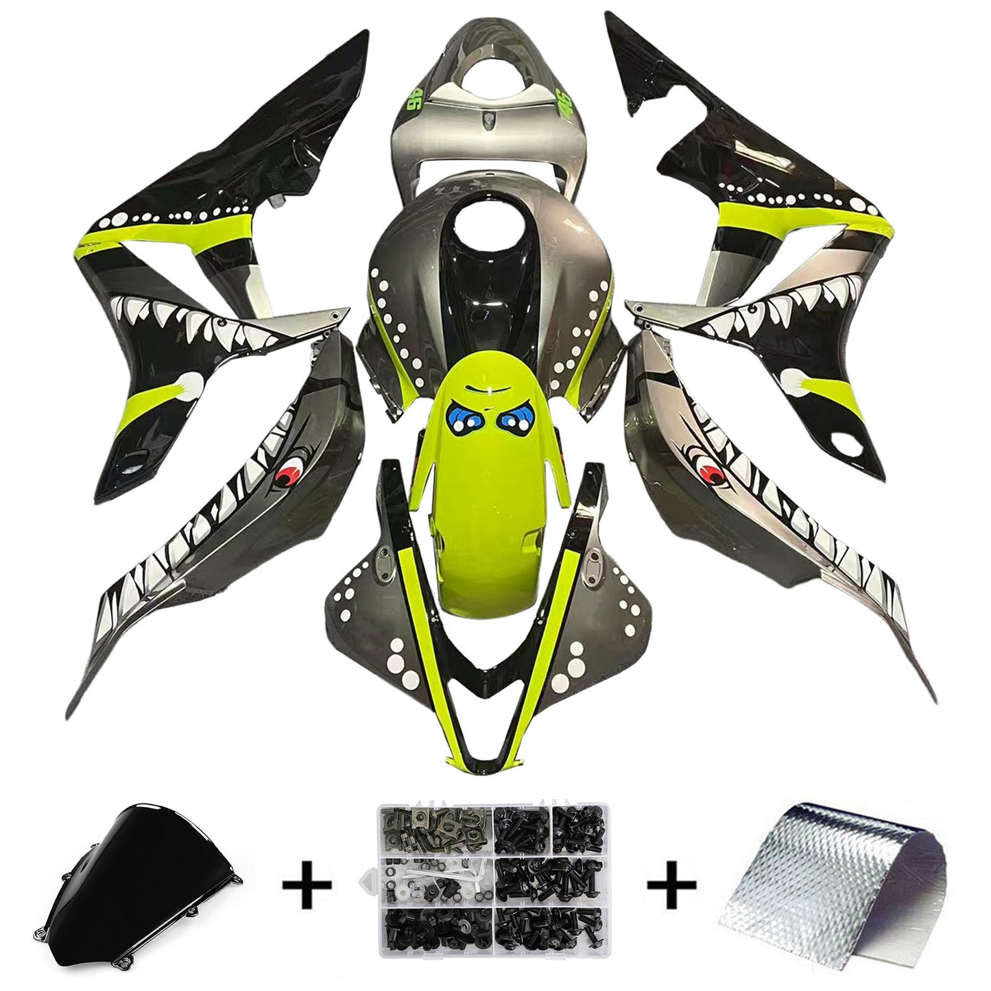 Kit carenatura per carrozzeria addominali di plastica per Honda CBR600RR 2007-2008 F5
