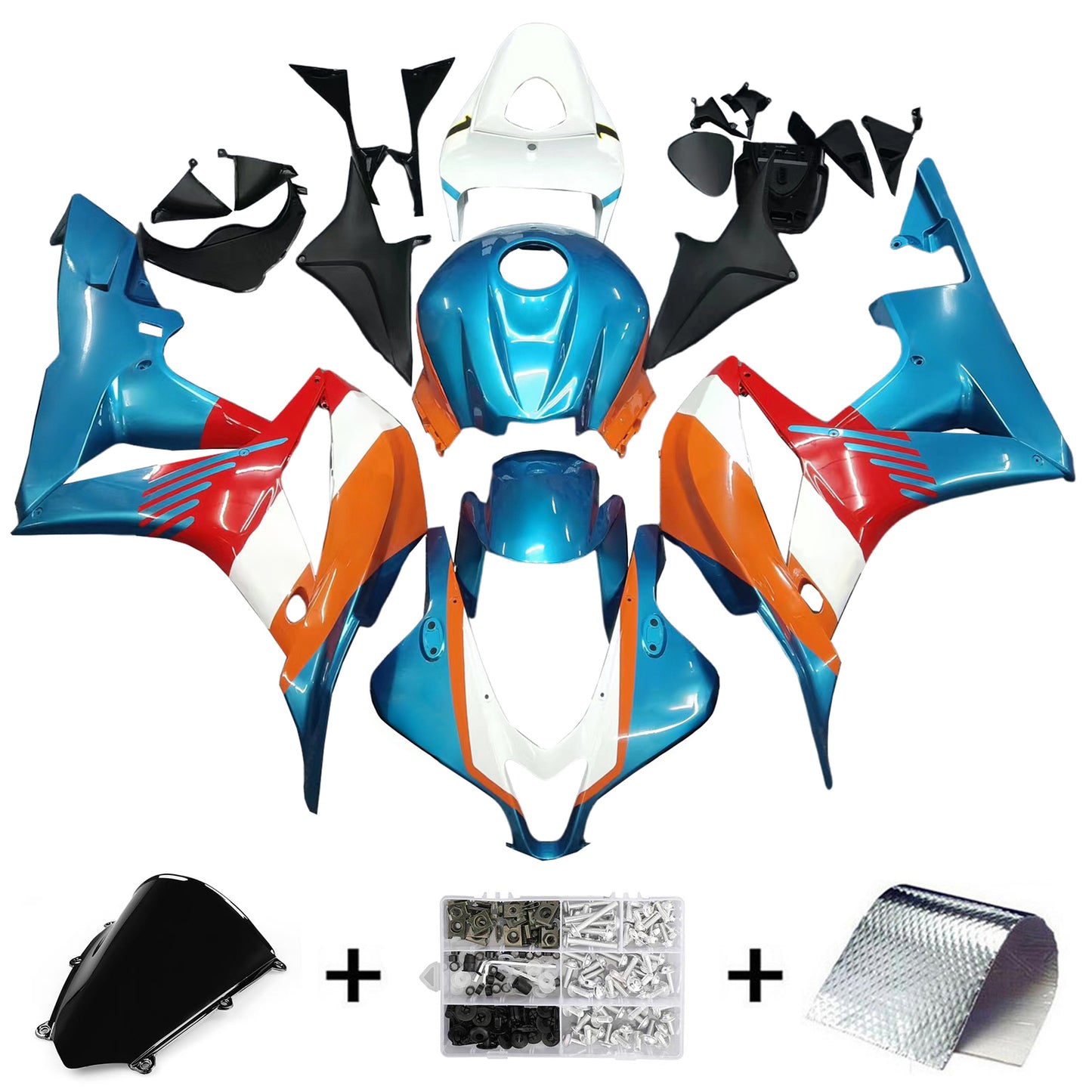 Amotopart Honda CBR600RR 2007-2008 F5 Kit carena Carrozzeria Plastica ABS