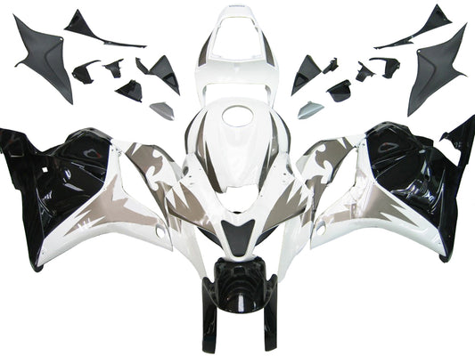 Carene 2009-2012 Honda CBR 600 RR Bianco Argento Nero Tribal Racing Generico