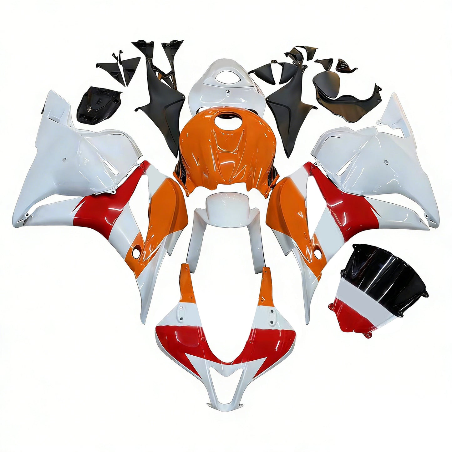 Carene 2009-2012 Honda CBR 600 RR Arancione &amp; Bianco Repsol Racing Generic
