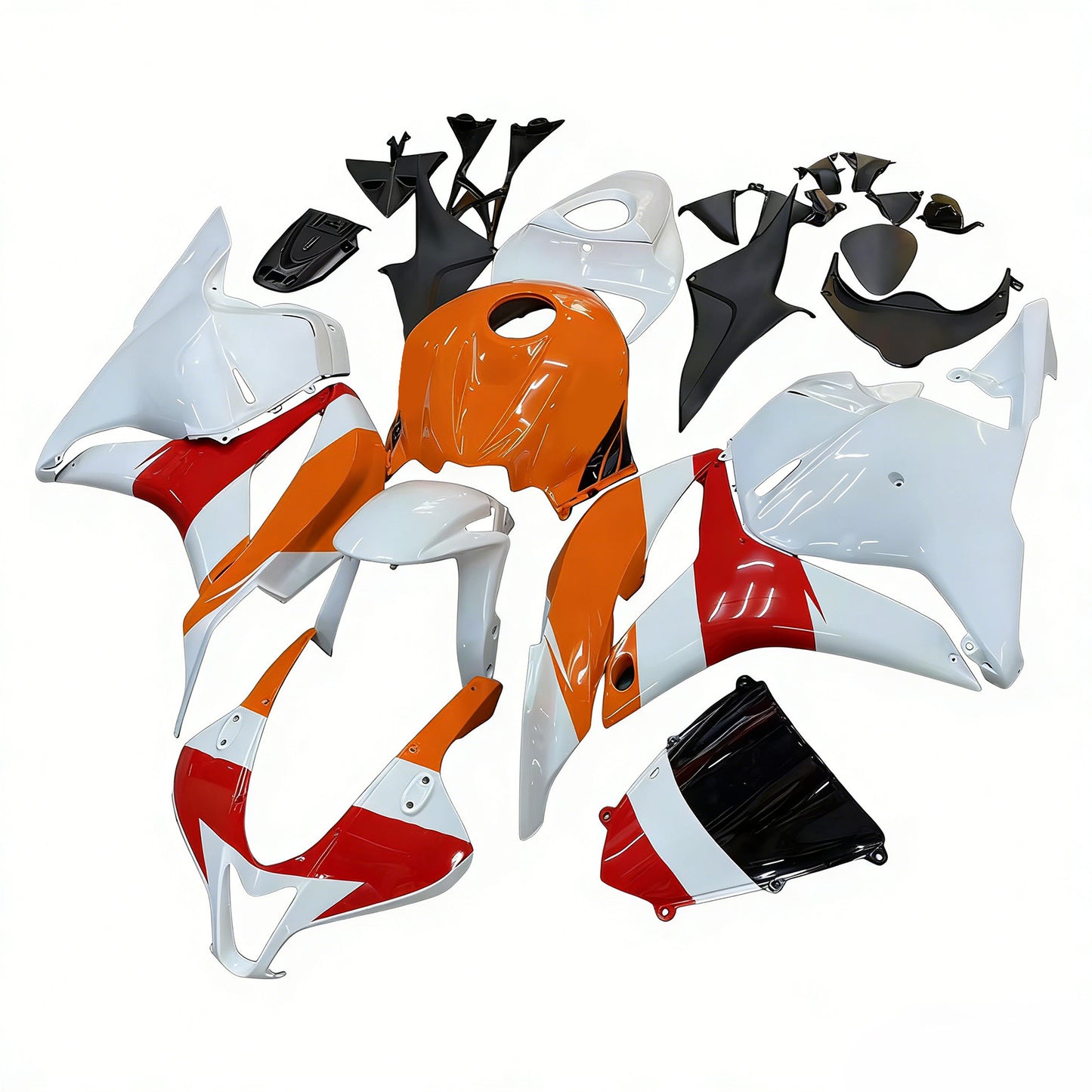 Carene 2009-2012 Honda CBR 600 RR Arancione &amp; Bianco Repsol Racing Generic