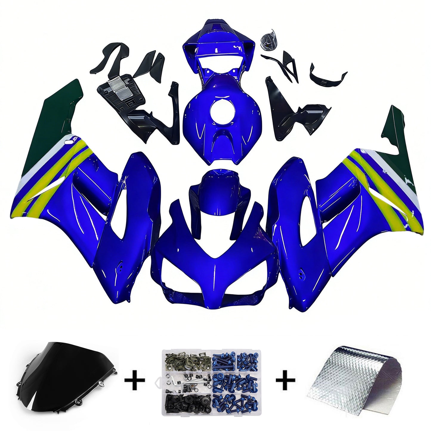 Amotopart 2004-2005 CBR1000 Honda Cladding Blue Kit