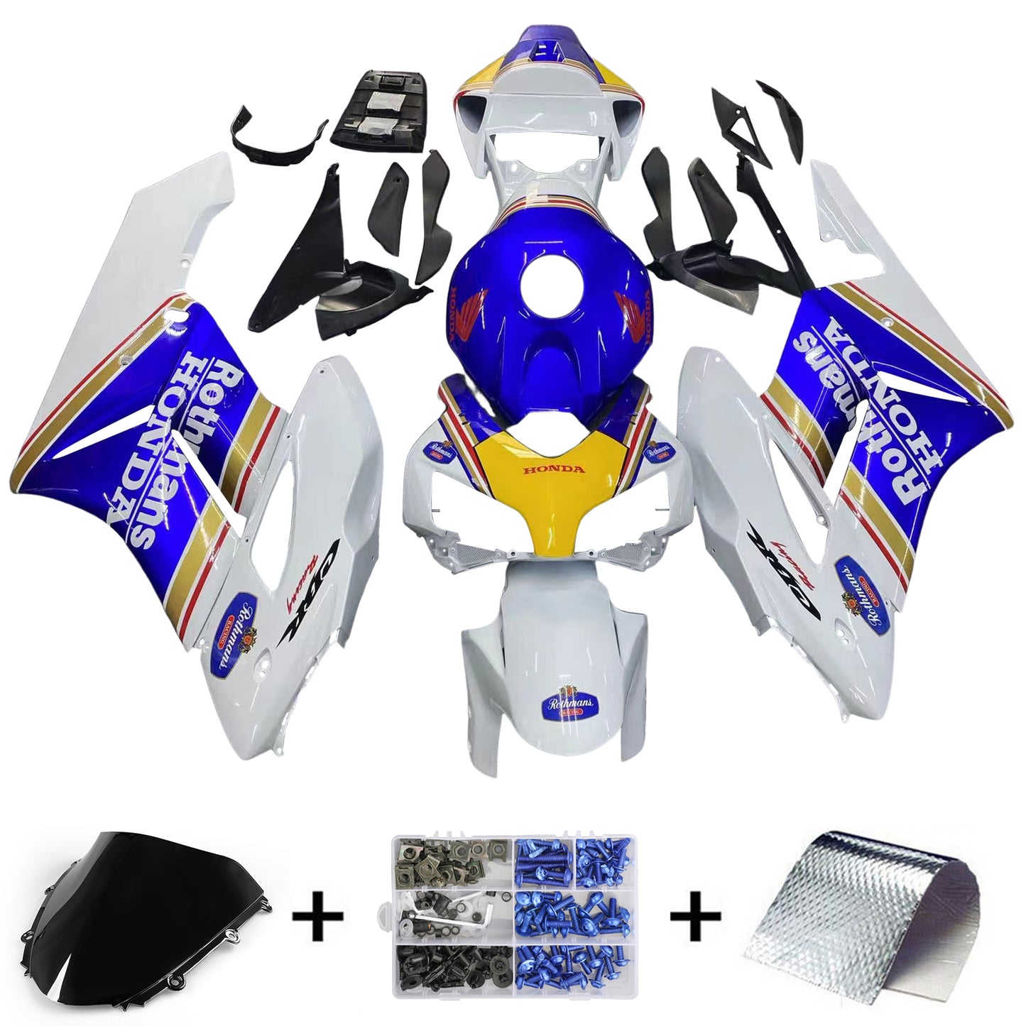 Amotopart rivestimento CBR1000RR 2004-2005 rivestimento Honda Racing Multi-Color Rothmans