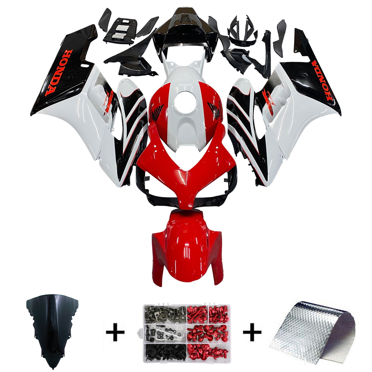 Carene 2004-2005 Honda CBR 1000 RR Bianco Rosso Nero CBR Racing Generico