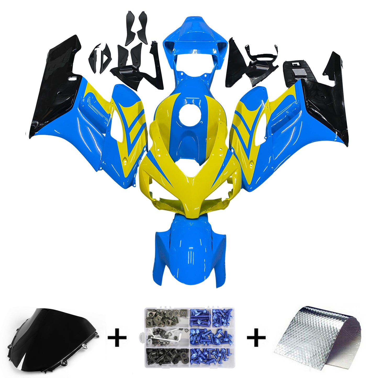 Carene 2004-2005 Honda CBR 1000 RR Blu Giallo CBR Generico