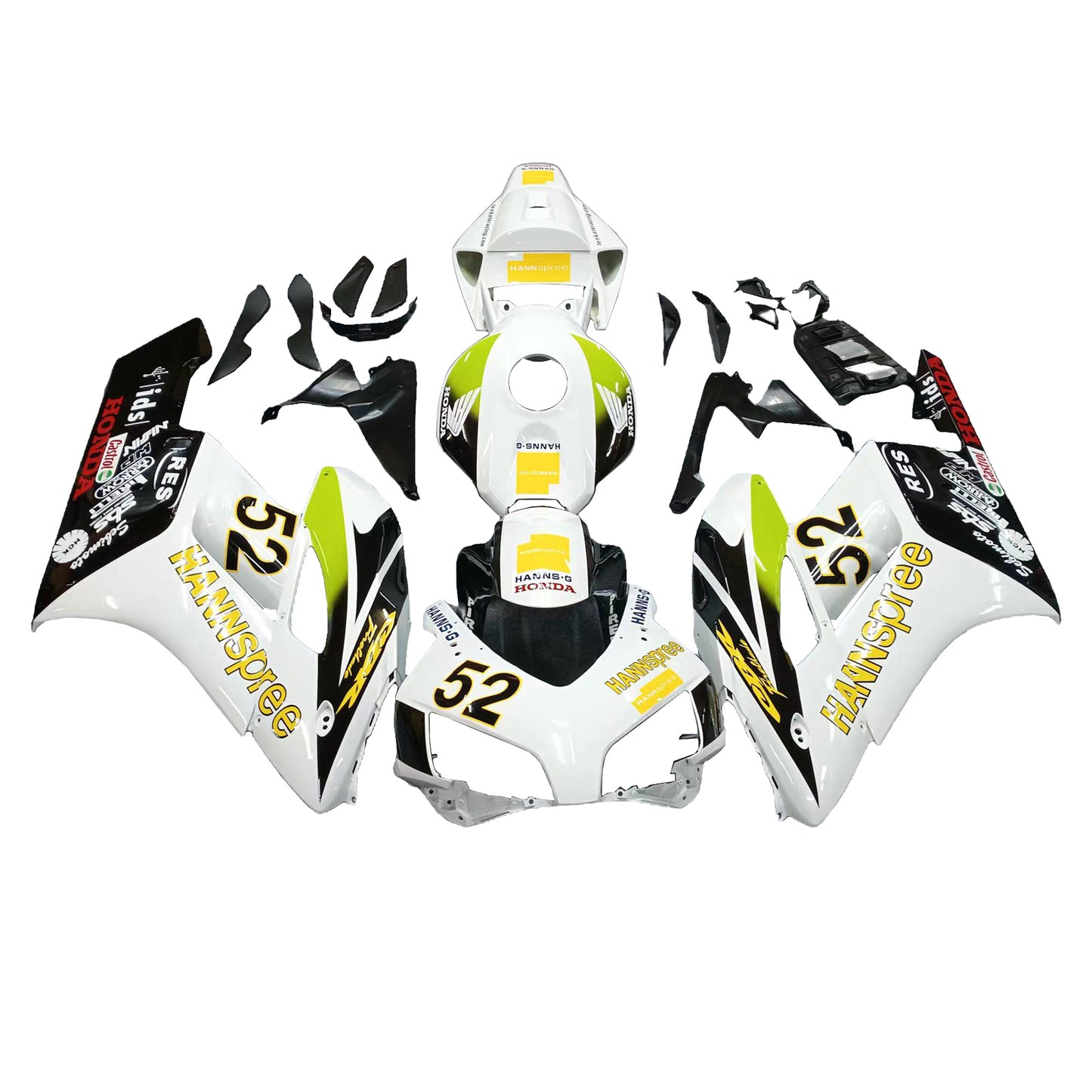 Carene 2004-2005 Honda CBR 1000 RR Bianco Nero Hannspree Racing Generico