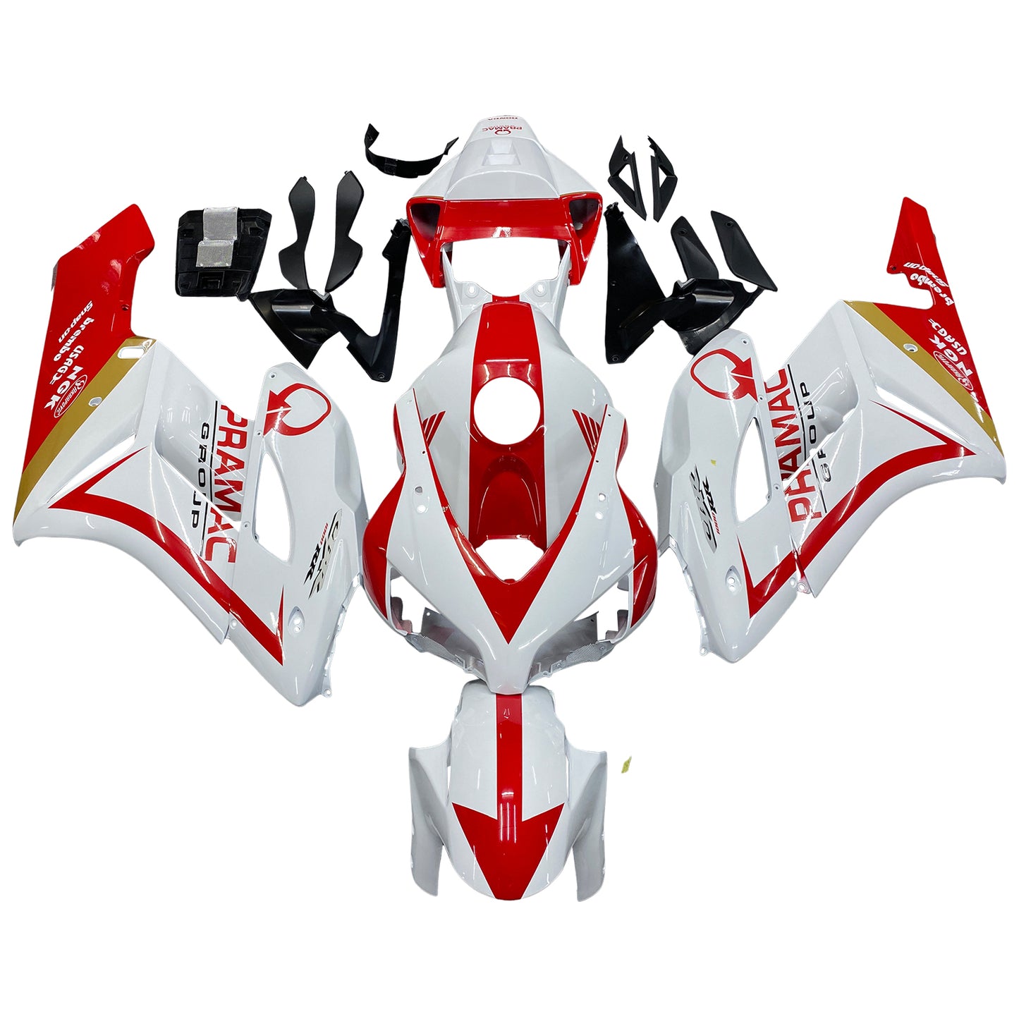 Carene 2004-2005 Honda CBR 1000 RR Bianco Rosso Honda Racing Generico