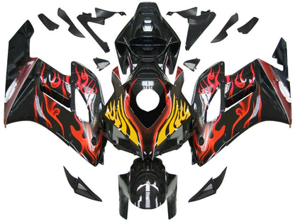 Carene 2004-2005 Honda CBR 1000 RR Black & Red Flame Shark Generico