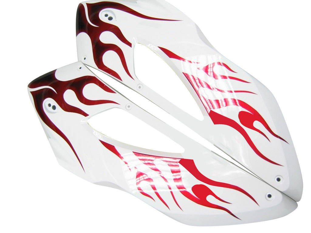 Carene 2004-2005 Honda CBR 1000 RR White & Red Flame Shark Racing Generico