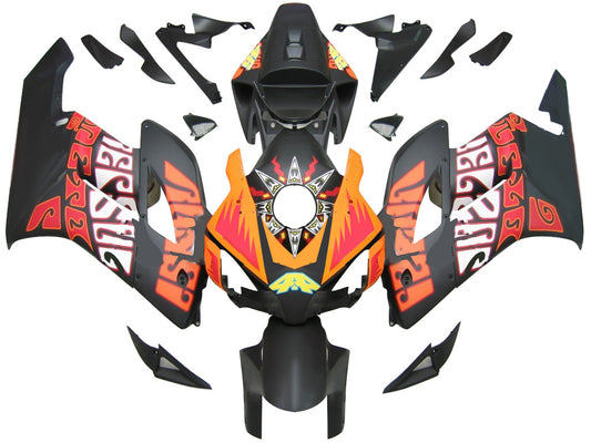 Amotopart rivestimento Honda CBR1000RR 2004-2005 Valentino Rossi Racing Black Orange Spostament Kit