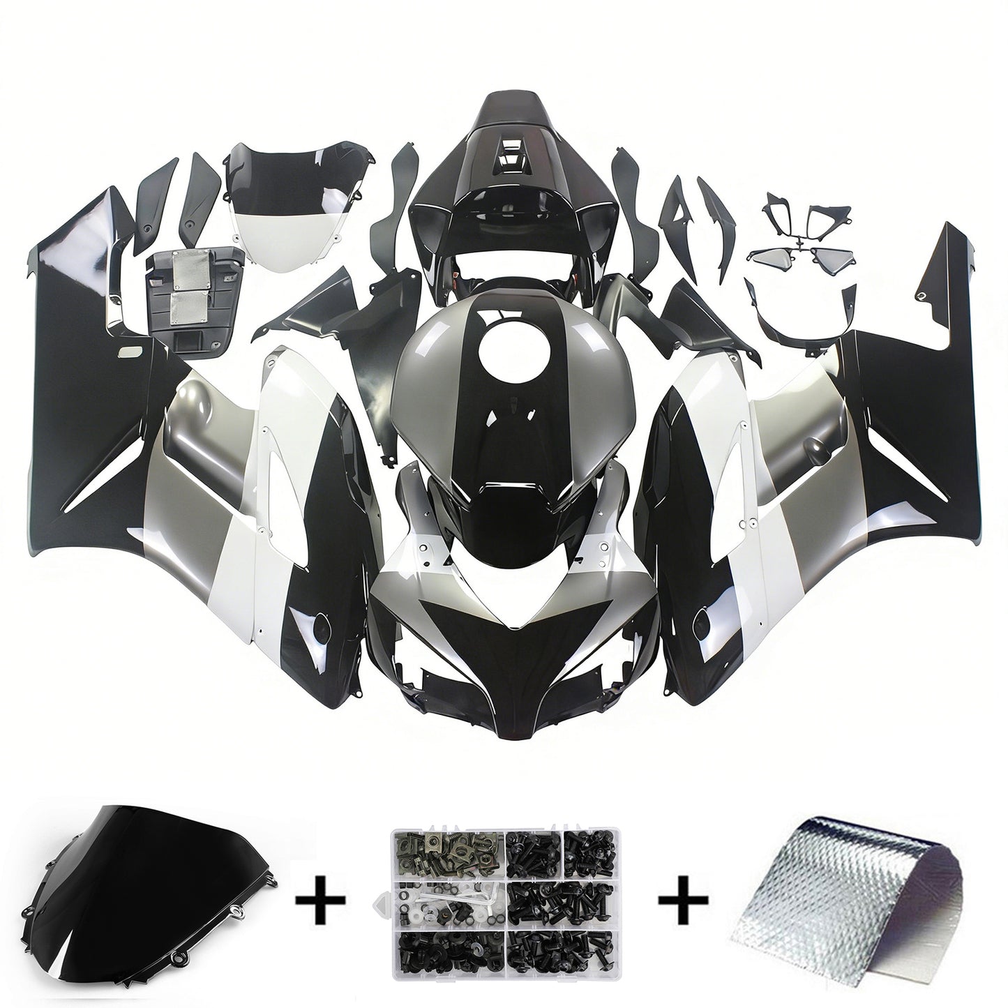 Carene 2004-2005 Honda CBR 1000 RR Nero Argento Repsol Generico