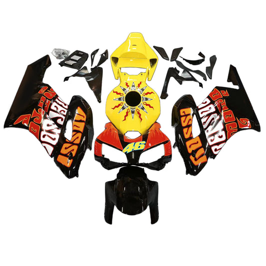 Amotopart rivestimento Honda CBR1000RR 2004-2005 rivestimento Valentino Rossi Racing Black Yellow Faiting Kit
