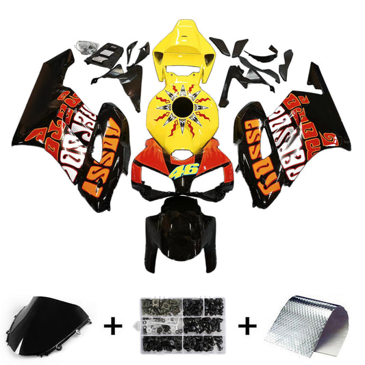 Carene 2004-2005 Honda CBR 1000 RR Nero Giallo Valentino Rossi Racing Generico