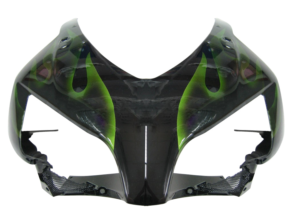 Carene 2004-2005 Honda CBR 1000 RR Black & Green Flame Racing Generico