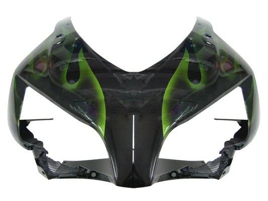 Carene 2004-2005 Honda CBR 1000 RR Black & Green Flame Generico