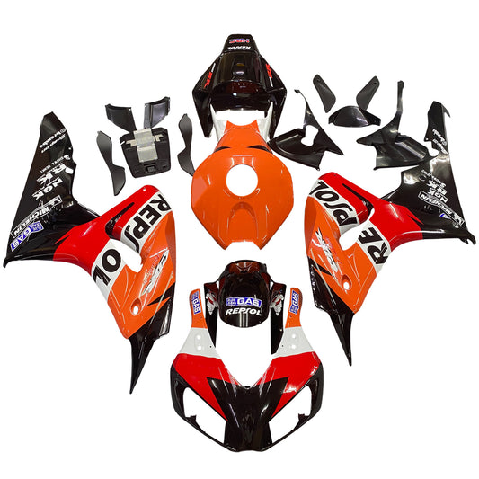 Amotopart rivestimento Honda CBR1000RR 2006-2007 Rappresentazione Repsol Racing Black Orange Moxhingment Kit