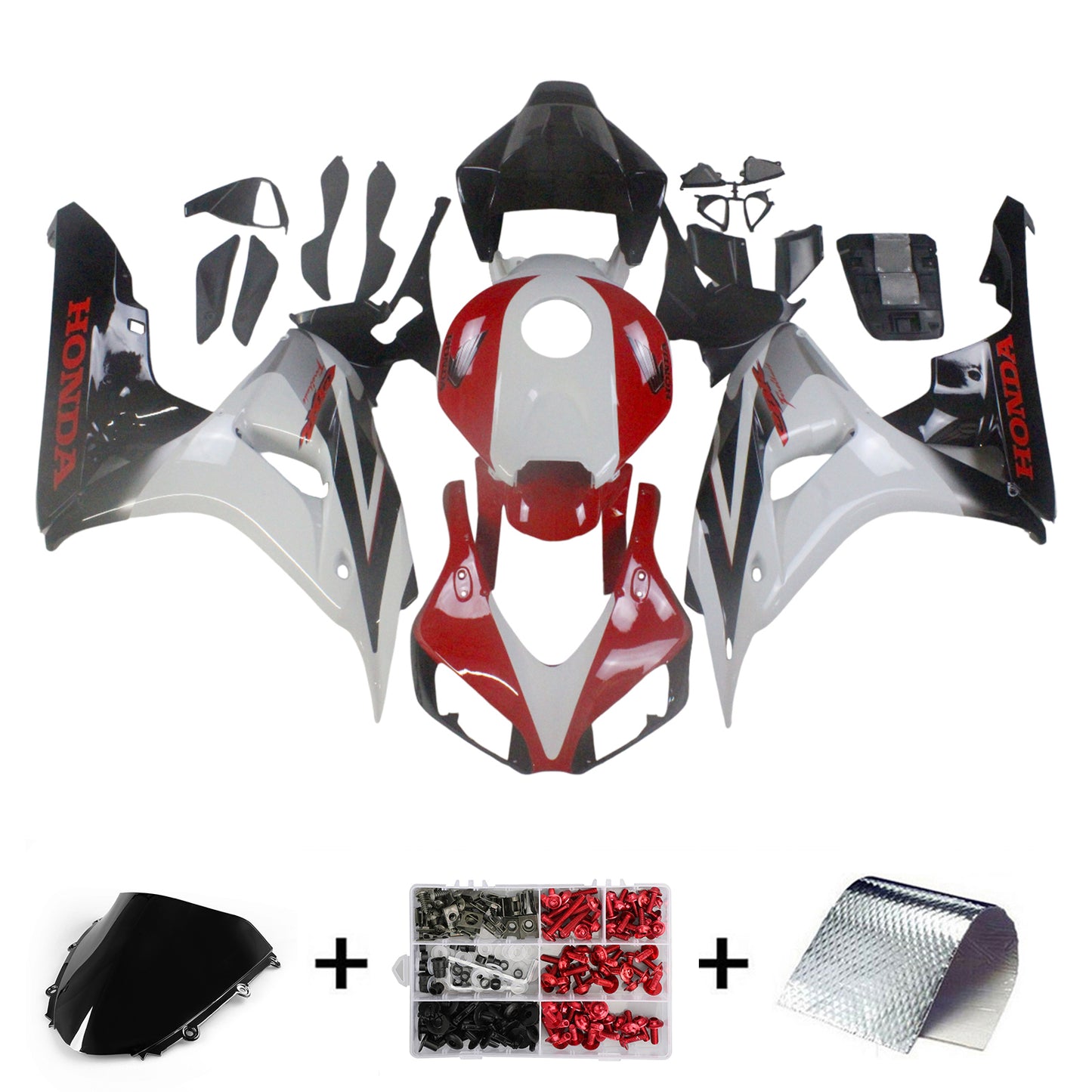 Carene 2006-2007 Honda CBR 1000 RR Bianco Rosso Nero CBR Racing Generico