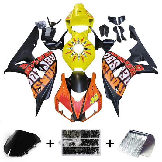Carene 2006-2007 Honda CBR 1000 RR Nero Giallo Valentino Rossi Racing Generico