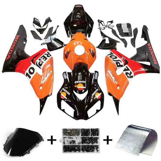 Amotopart 2006-2007 Honda CBR1000 Cleaning Orange & Black Kit