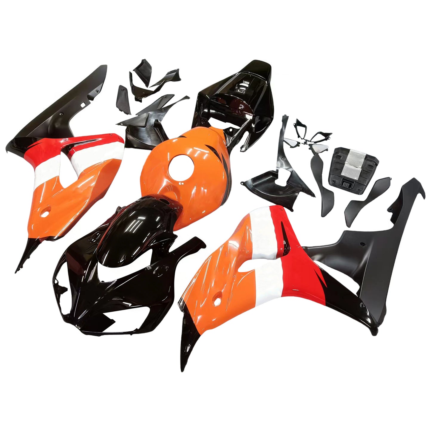 Amotopart 2006-2007 Honda CBR1000 Cleaning Orange & Black Kit