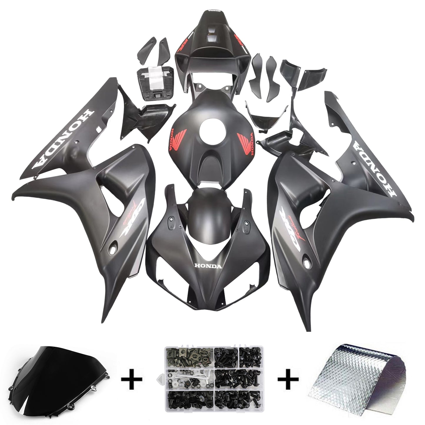 Amotopart 2006-2007 Honda CBR1000 Cladding M kit-nero