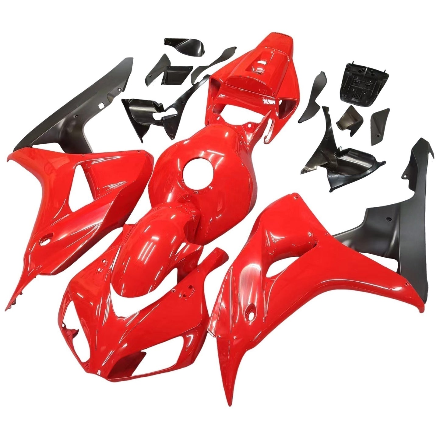 Amotopart 2006-2007 Honda CBR1000 Cladding Red & Balck Kit
